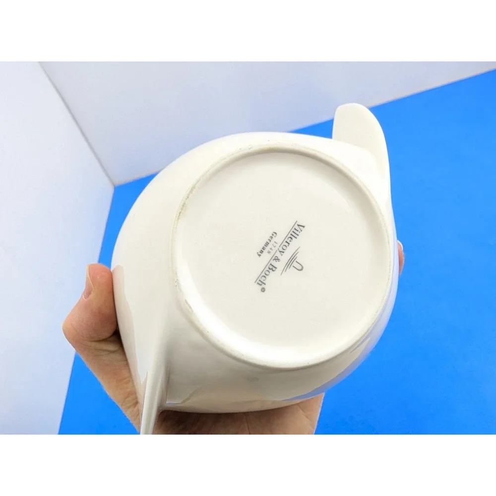 VILLEROY & BOCH Porcelain 1748 Germany White NEW WAVE Open Sugar Bowl